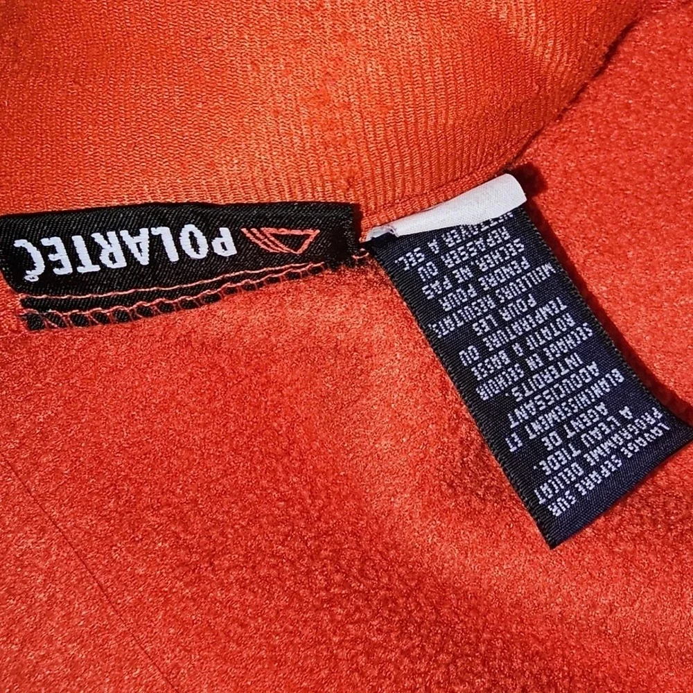 Eddie Bauer EBTEK Fleece Pullover Men's L Orange 1/4Zip Y2K ‎ #61642